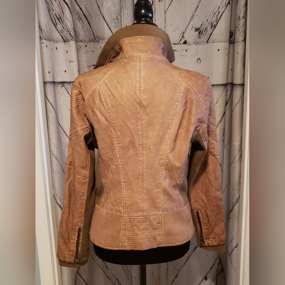 Women's GUESS faux-leather moto jacket - Large - Picture 5 of 8